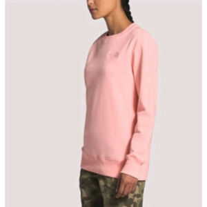 The North Face Sweatshirt Womens Size Medium Pink Fleece Embroidered Logo